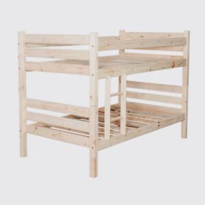Sturdy wooden bunk bed frame in pine black and white finishes - Discount Beds Cape Town