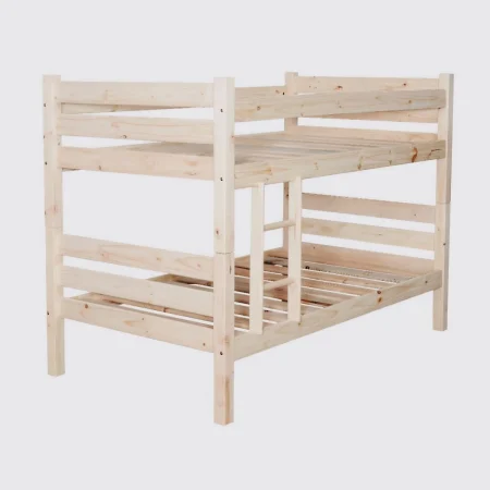 Sturdy wooden bunk bed frame in pine black and white finishes - Discount Beds Cape Town