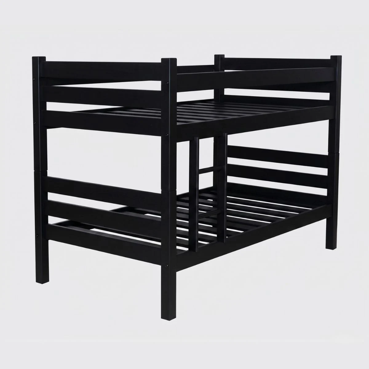 Sturdy wooden bunk bed frame in pine black and white finishes - Discount Beds Cape Town