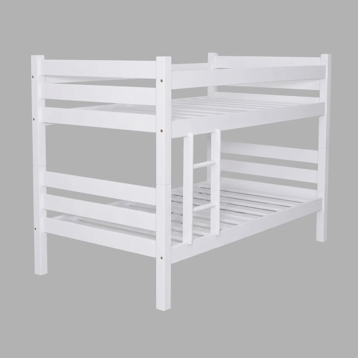 Sturdy wooden bunk bed frame in pine black and white finishes - Discount Beds Cape Town